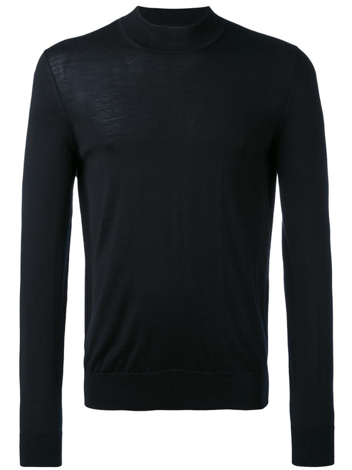 Maison Margiela Fitted Knitted Sweater - Black
