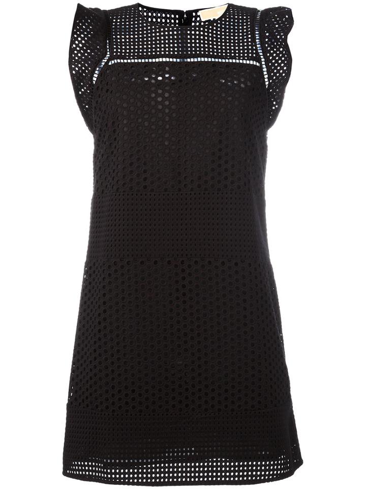 Michael Michael Kors Flute Sleeve Dress, Women's, Size: Small, Black, Cotton