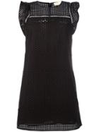 Michael Michael Kors Flute Sleeve Dress, Women's, Size: Small, Black, Cotton