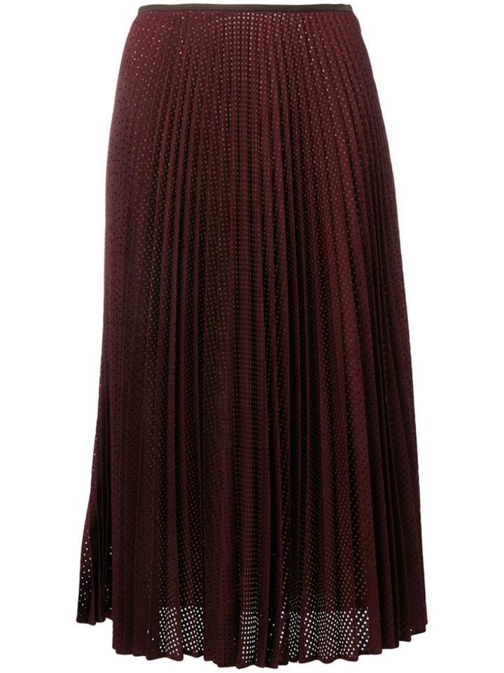 Fendi Perforated Pleated Skirt - Purple