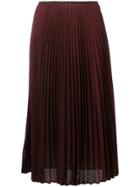 Fendi Perforated Pleated Skirt - Purple