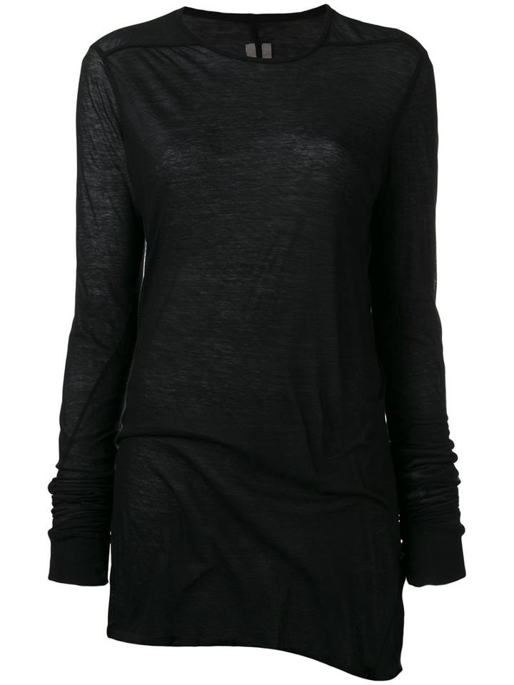 Rick Owens Oversized T-shirt, Women's, Size: 42, Black, Cotton
