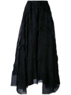 P.a.r.o.s.h. - Maxi Full Skirt - Women - Silk/polyester - M, Black, Silk/polyester