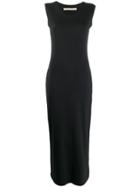 Raquel Allegra Round Neck Maxi Dress - Black