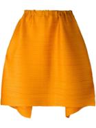 Pleats Please By Issey Miyake Pleated Midi Skirt, Women's, Size: 3, Yellow/orange, Polyester