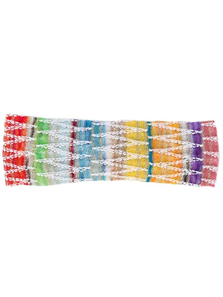 Missoni Mare Striped Headband - White