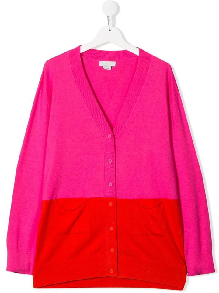 Stella Mccartney Kids Teen Two Tone Cardigan - Pink