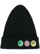 Marc Jacobs Button Badge Beanie - Black