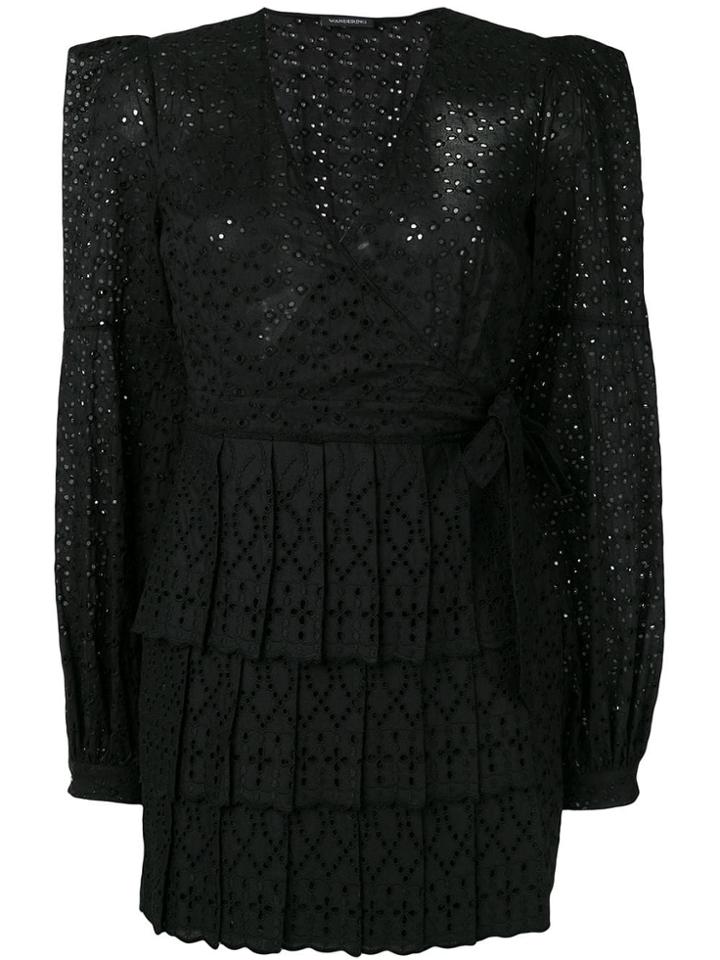 Wandering Perforated Detail Dress - Black