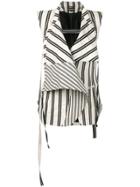 Ann Demeulemeester Striped Gilet - Neutrals