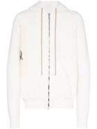 Rick Owens Drkshdw Contrast Side Panel Cotton Hoodie - White