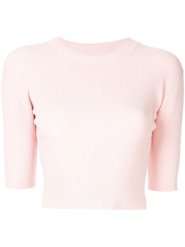 Dion Lee Shadow Cropped T-shirt - Pink