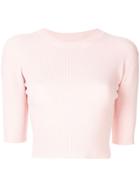 Dion Lee Shadow Cropped T-shirt - Pink