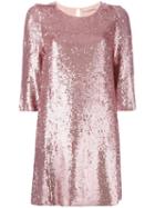 Amen Sequins Embellished Shift Dress, Women's, Size: 42, Pink/purple, Viscose/pvc