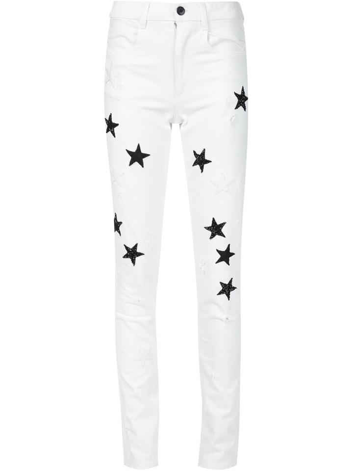Creatures Of The Wind Crystal 'paron' Jeans, Women's, Size: 2, White, Cotton/swarovski Crystal