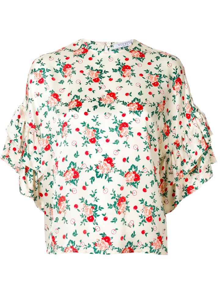 Vivetta Floral Print Blouse - Nude & Neutrals