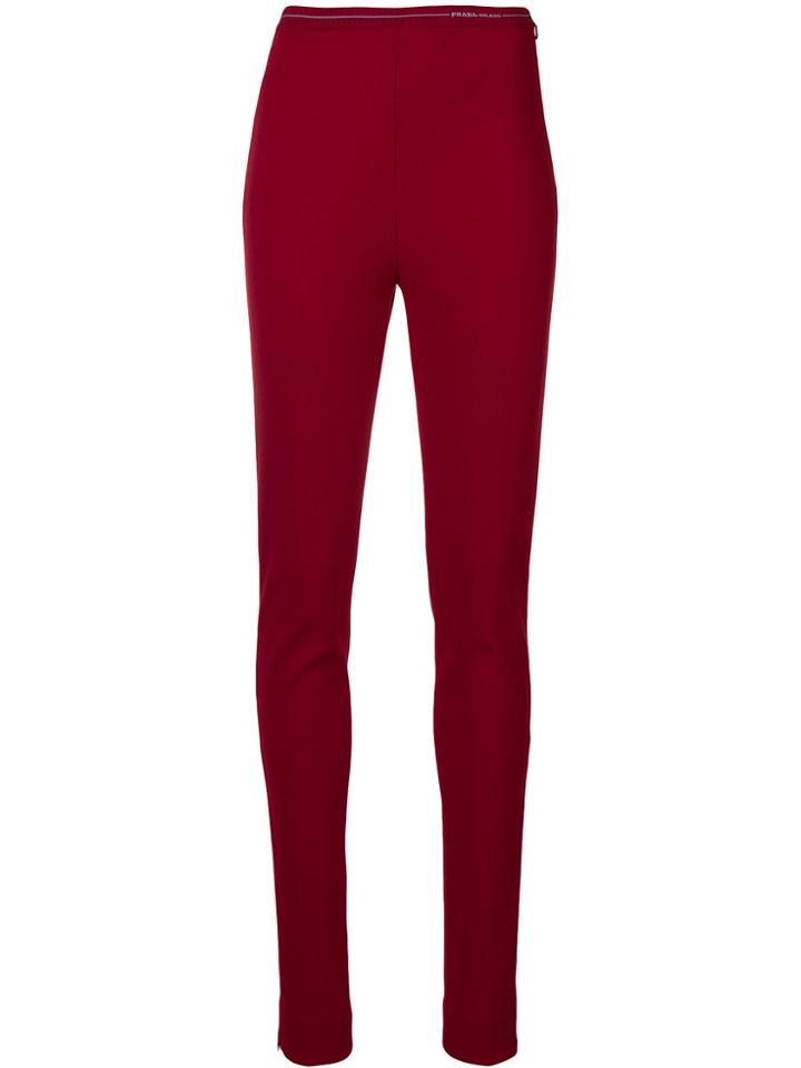 Prada Knitted Trousers - Red