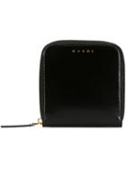 Marni Square Zipped Up Wallet - Black