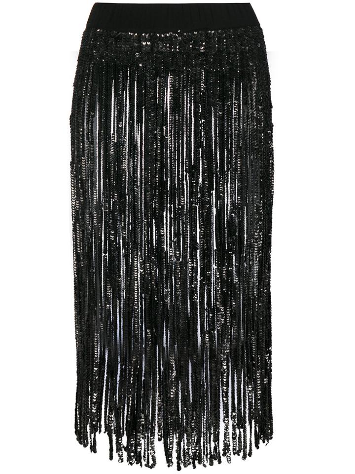 Twin-set Sequin Fringed Belt - Metallic