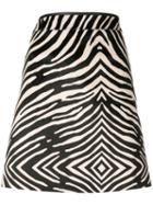 Ps Paul Smith Zebra Printed Mini Skirt - Black