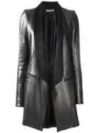 Ann Demeulemeester Metallic (grey) Blazer, Women's, Size: 36, Linen/flax/virgin Wool/nylon/nylon