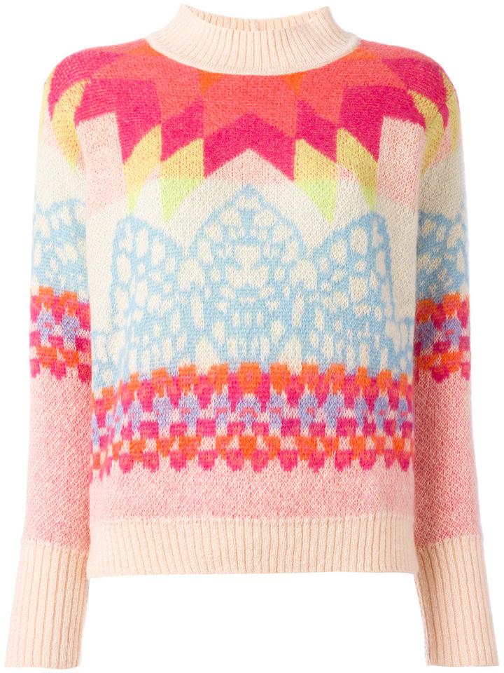 Temperley London Colour Block Jumper, Women's, Size: Small, Virgin Wool