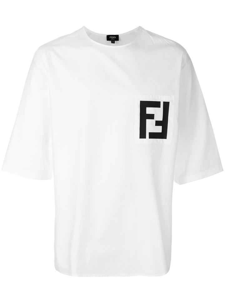 Fendi Ff Logo T-shirt - White