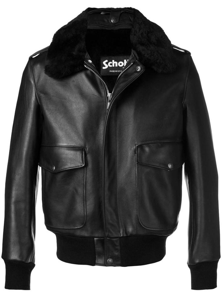 Schott Leather Jacket - Black