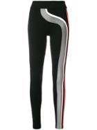 No Ka' Oi Contrast Stripe Detail Sports Leggings - Black