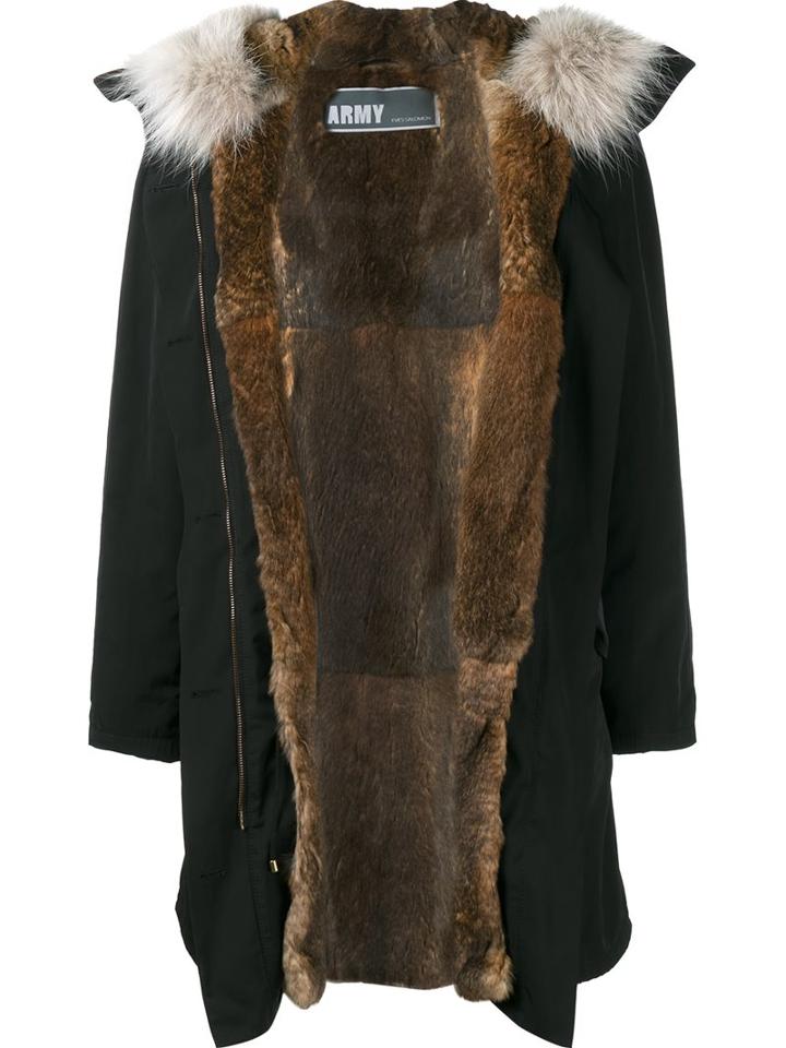Yves Salomon Rabbit And Coyote Fur Lined Parka