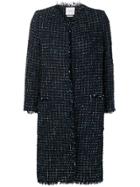 Ballantyne Bouclé Tweed Midi Coat - Blue