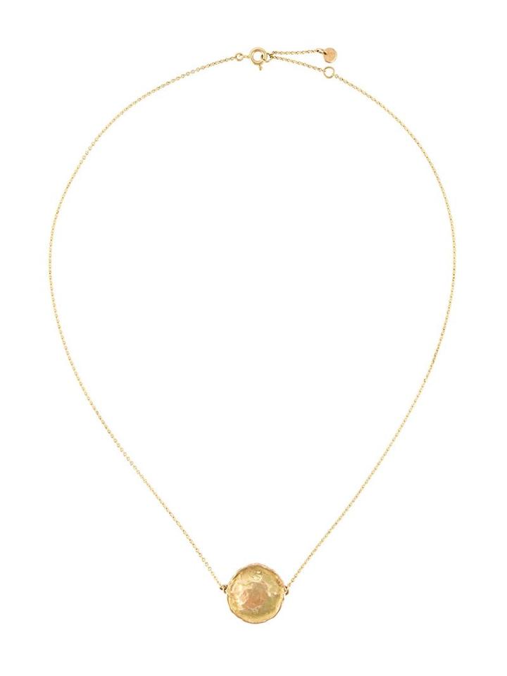 Liska Disk Necklace, Women's, Metallic