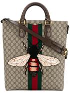Gucci 'animalier' Tote, Men's, Nude/neutrals, Leather/suede/wool
