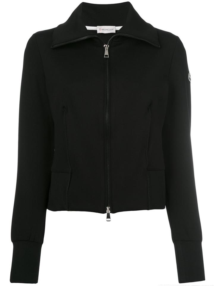 Moncler Poli Stretch Zipped Cardigan - Black