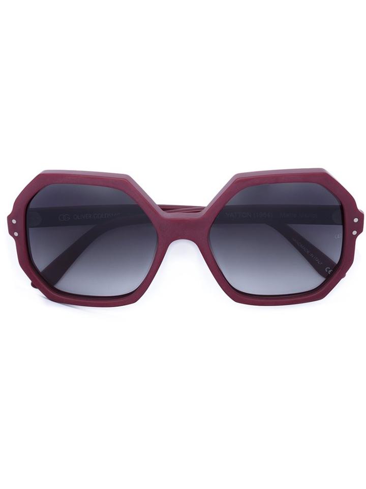 'yatton' Sunglasses - Women - Acetate - One Size, Red, Acetate, Oliver Goldsmith