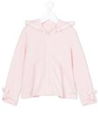 Lapin House - Bow Detail Zip Hoodie - Kids - Cotton/spandex/elastane - 2 Yrs, Pink/purple