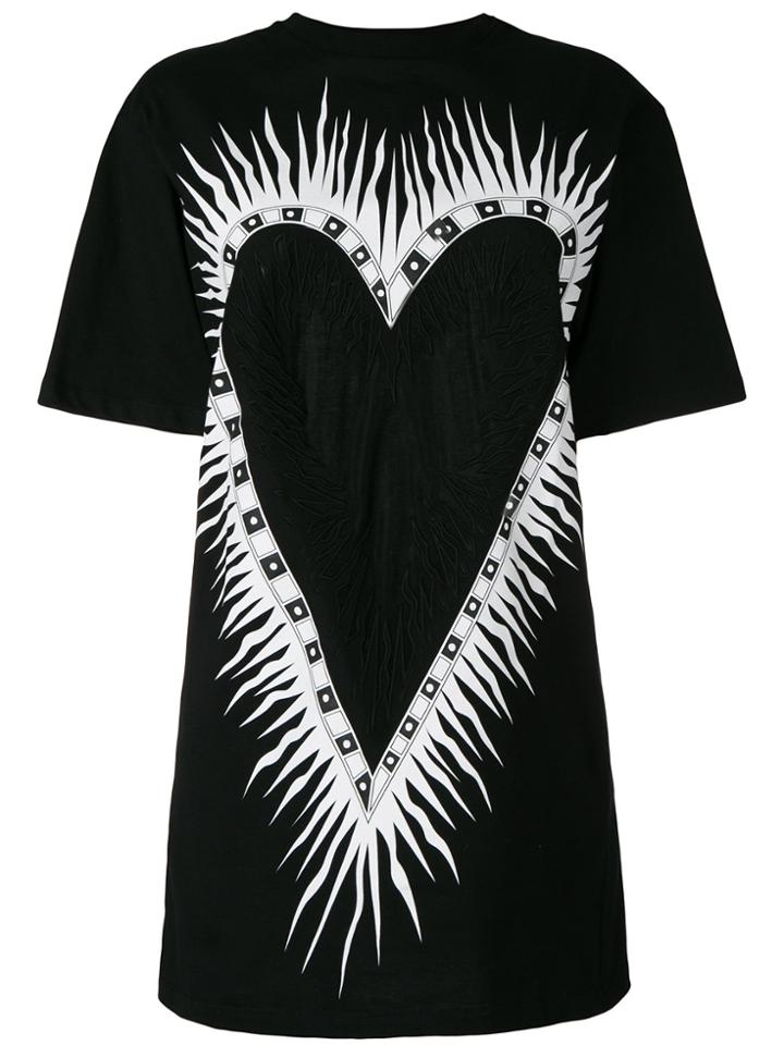 Fausto Puglisi Flaming Heart Oversized T-shirt - Black