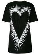 Fausto Puglisi Flaming Heart Oversized T-shirt - Black