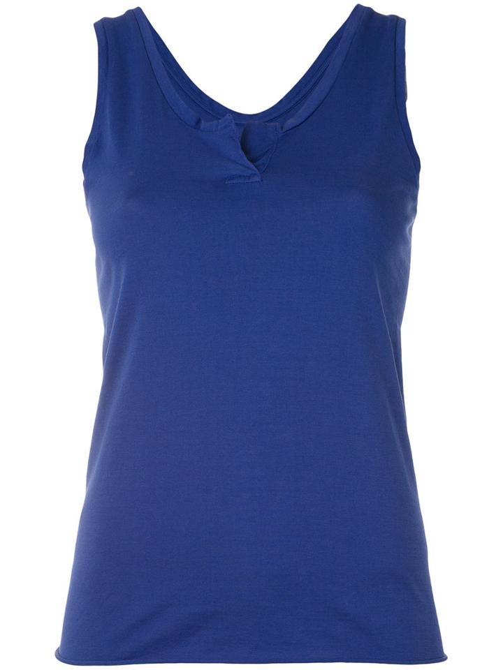 Kristensen Du Nord - V-neck Vest Top - Women - Cotton - 2, Pink/purple, Cotton