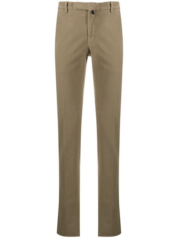 Incotex Textured Straight-leg Trousers - Neutrals