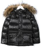 Moncler Kids - 'hubet' Padded Jacket - Kids - Feather Down/polyamide/racoon Fur - 5 Yrs, Black