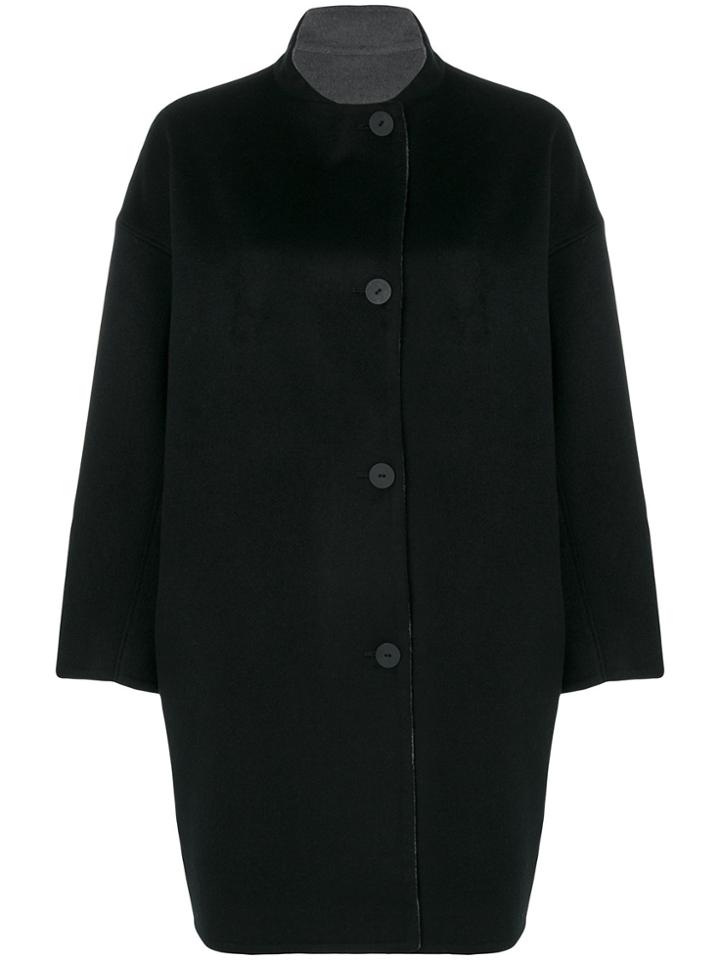 Oyuna Cocoon Shaped Coat - Black