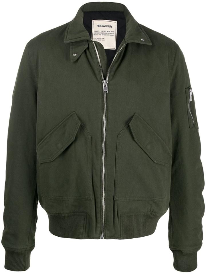 Zadig & Voltaire Sleeve-pocket Bomber Jacket - Green