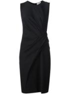 Lanvin Draped Detail Dress, Women's, Size: 36, Black, Cotton/polyamide/spandex/elastane