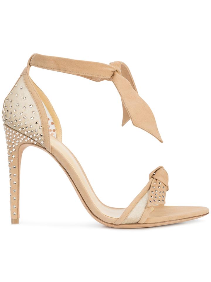 Alexandre Birman Embellished Lace-up Sandals - Nude & Neutrals