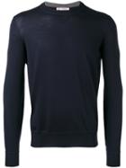Brunello Cucinelli Crew Neck Jumper, Men's, Size: 50, Blue, Cashmere/virgin Wool