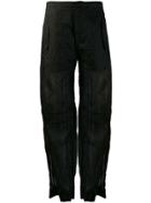 Jil Sander Front Slit Trousers - Black