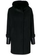 Herno - Classic Fitted Coat - Women - Silk/polyamide/angora/virgin Wool - 42, Black, Silk/polyamide/angora/virgin Wool