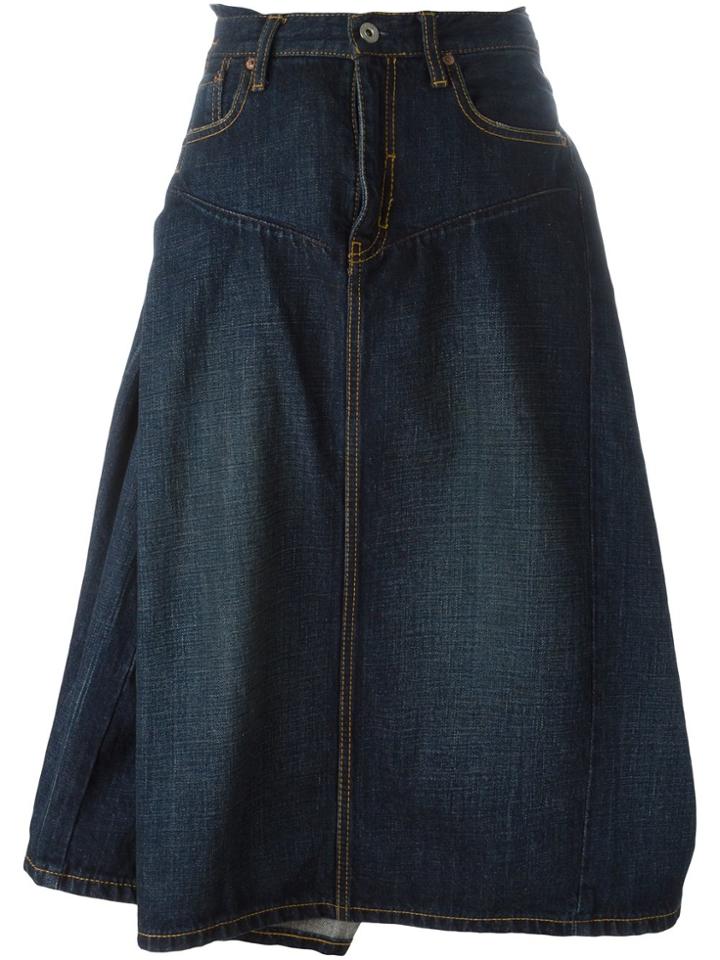 Junya Watanabe Full Denim Skirt - Blue