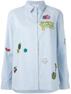 Mira Mikati - Patch Work Shirt - Women - Cotton/rayon - 42, Blue, Cotton/rayon